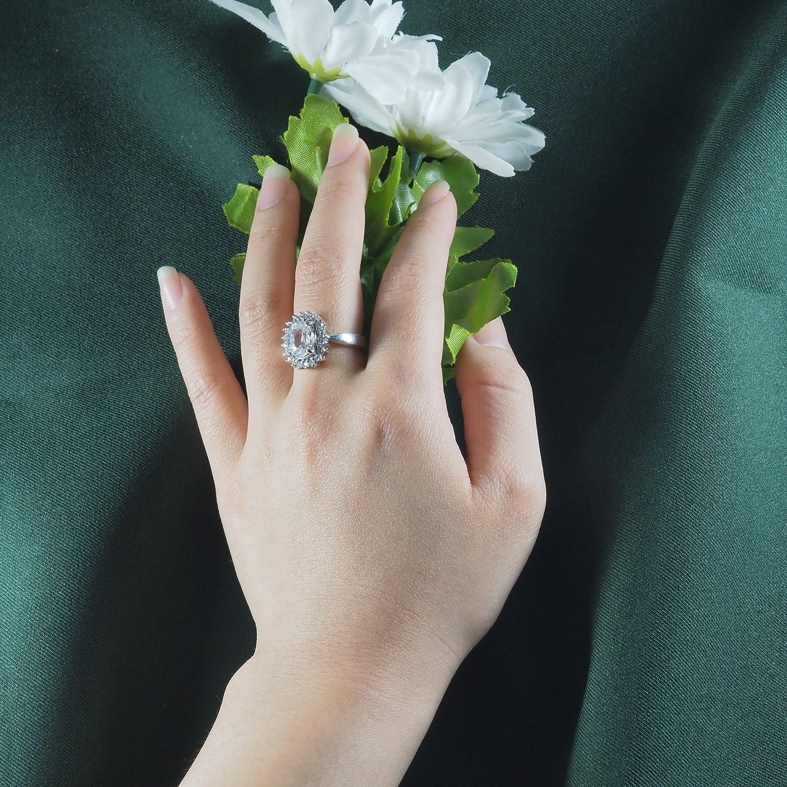 White Zircon 925 Sterling Silver Ring