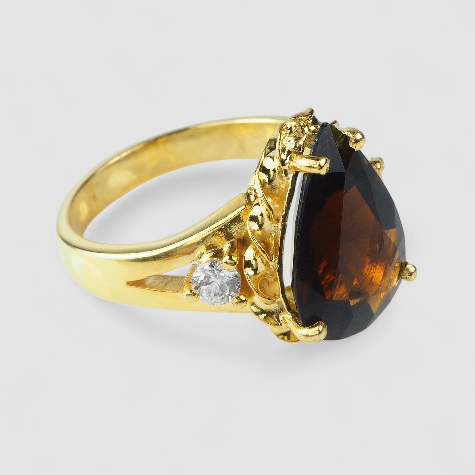 Smoky Brown Tourmaline 925 Sterling Silver Ring