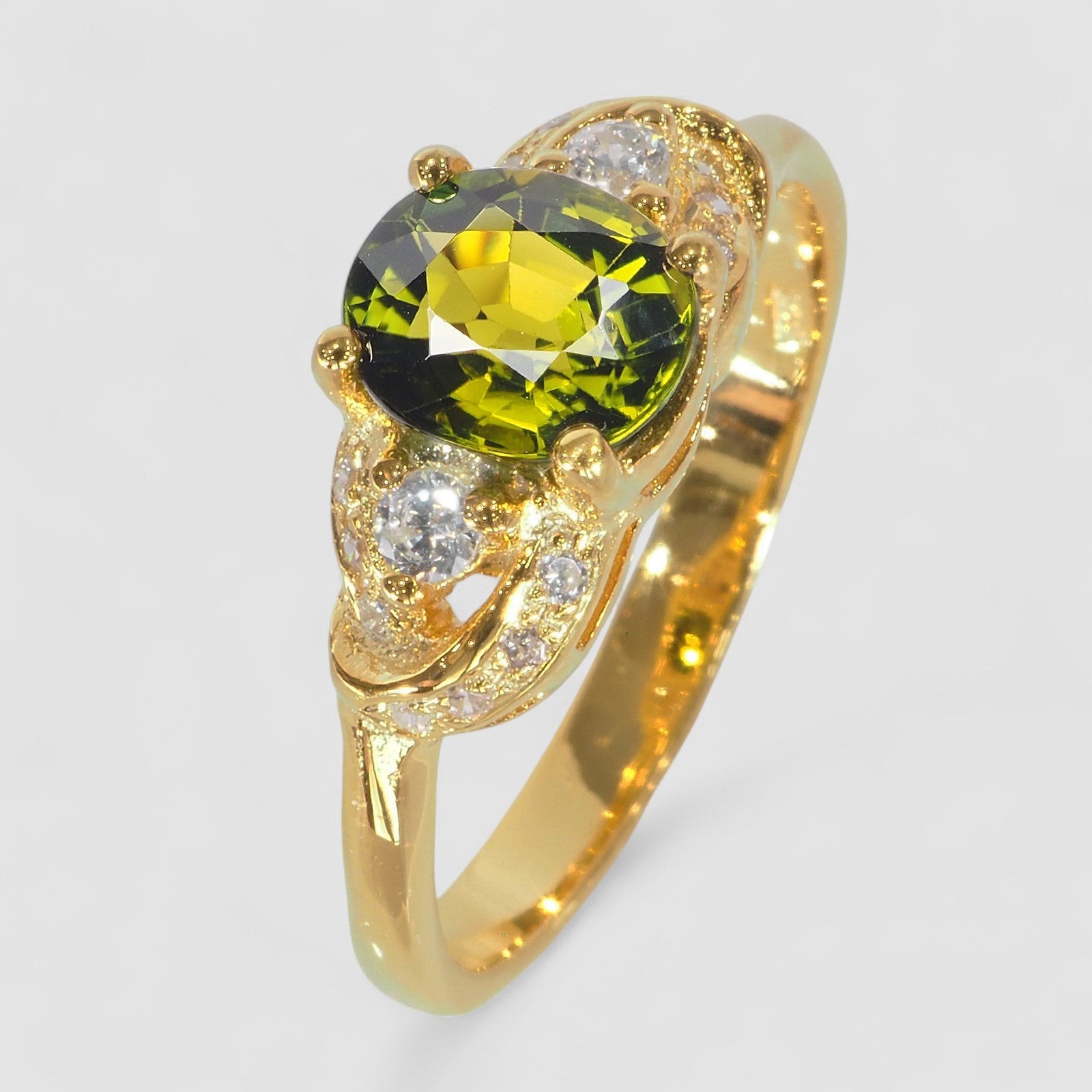 Green Tourmaline 925 Sterling Silver Ring