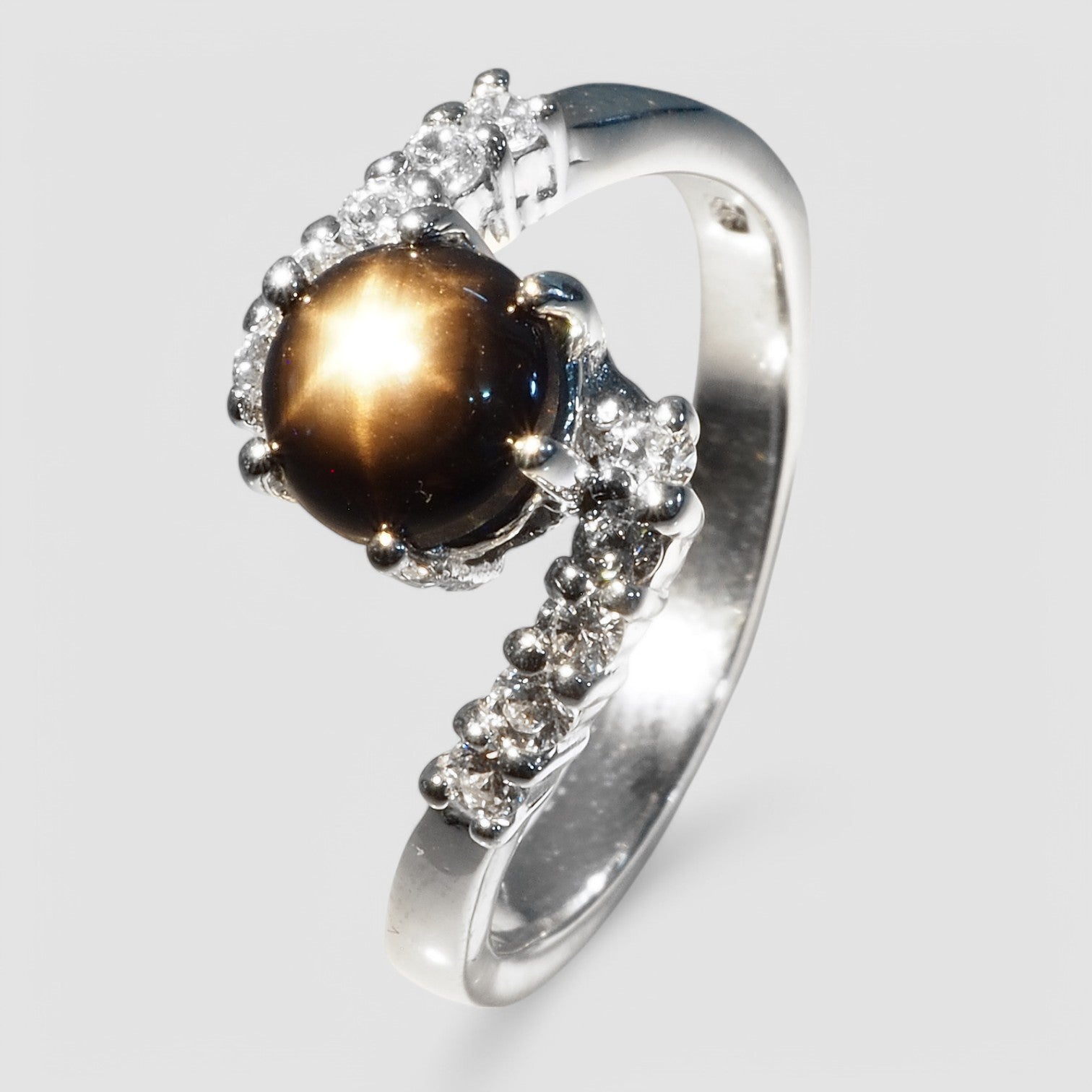 Black Star Sapphire 925 Sterling Silver Ring, 925 Genuine Gemstone, Everyday Ring