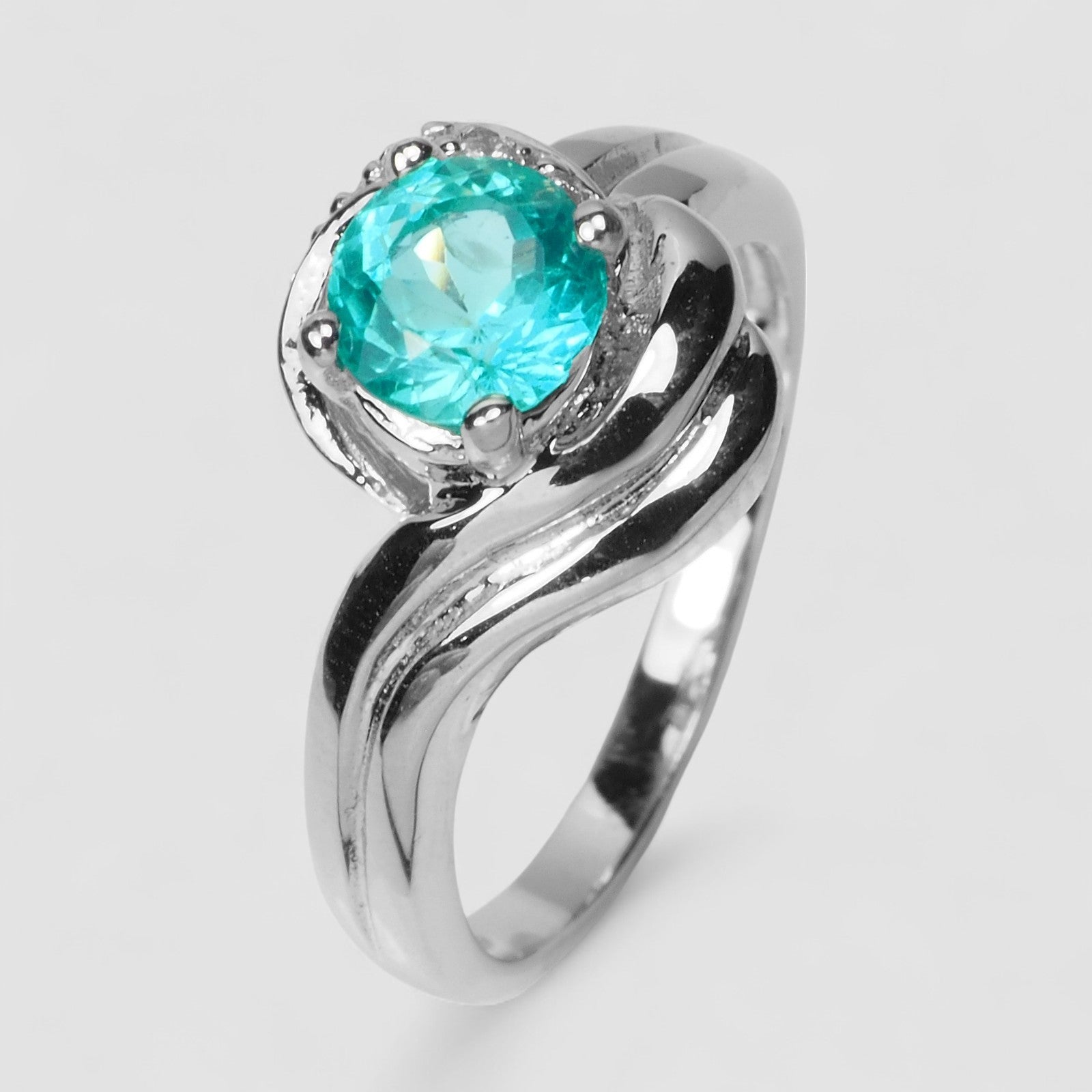 Blue Paraiba Tourmaline 925 Sterling Silver Ring