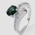 GREEN TSAVORITE GARNET 925 STERLING SILVER RING