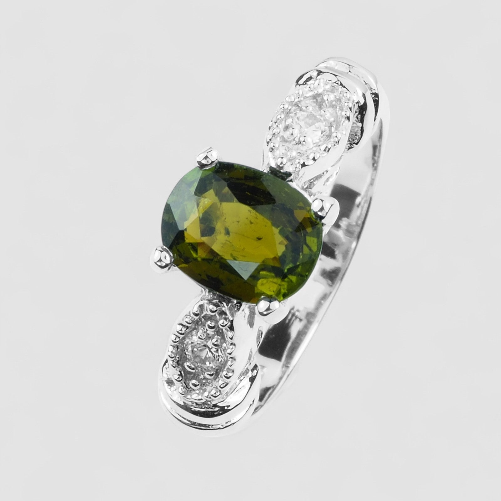 Handmade Ring Forest Green Tourmaline