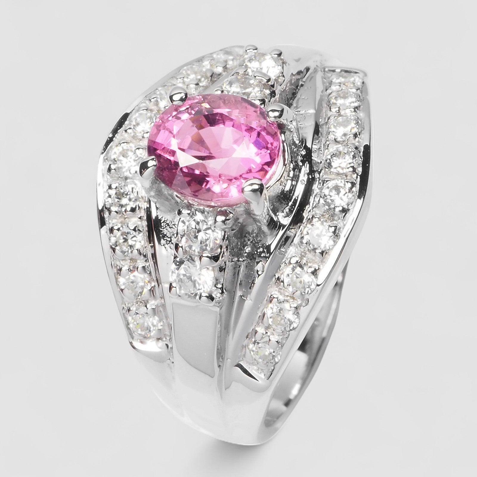 Pink Tourmaline 925 Sterling Silver Ring