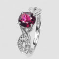 Vivid Pink Tourmaline 925 Sterling Silver Ring