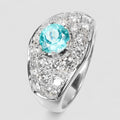 Neon Blue Tourmaline 925 Sterling Silver Ring