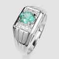 Vivid Green Emerald Handmade Ring