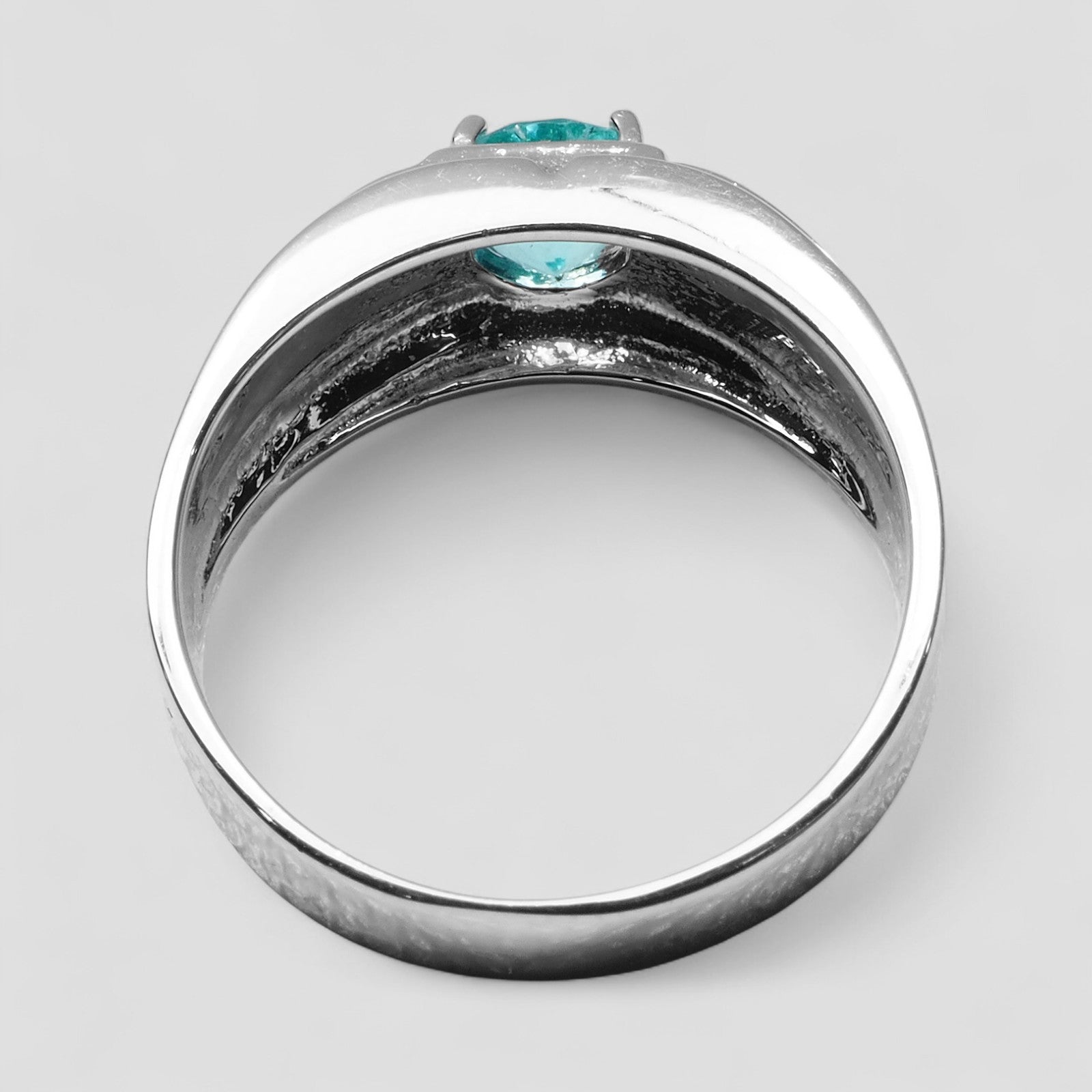 Neon Blue Paraiba Tourmaline 925 Sterling Silver Ring