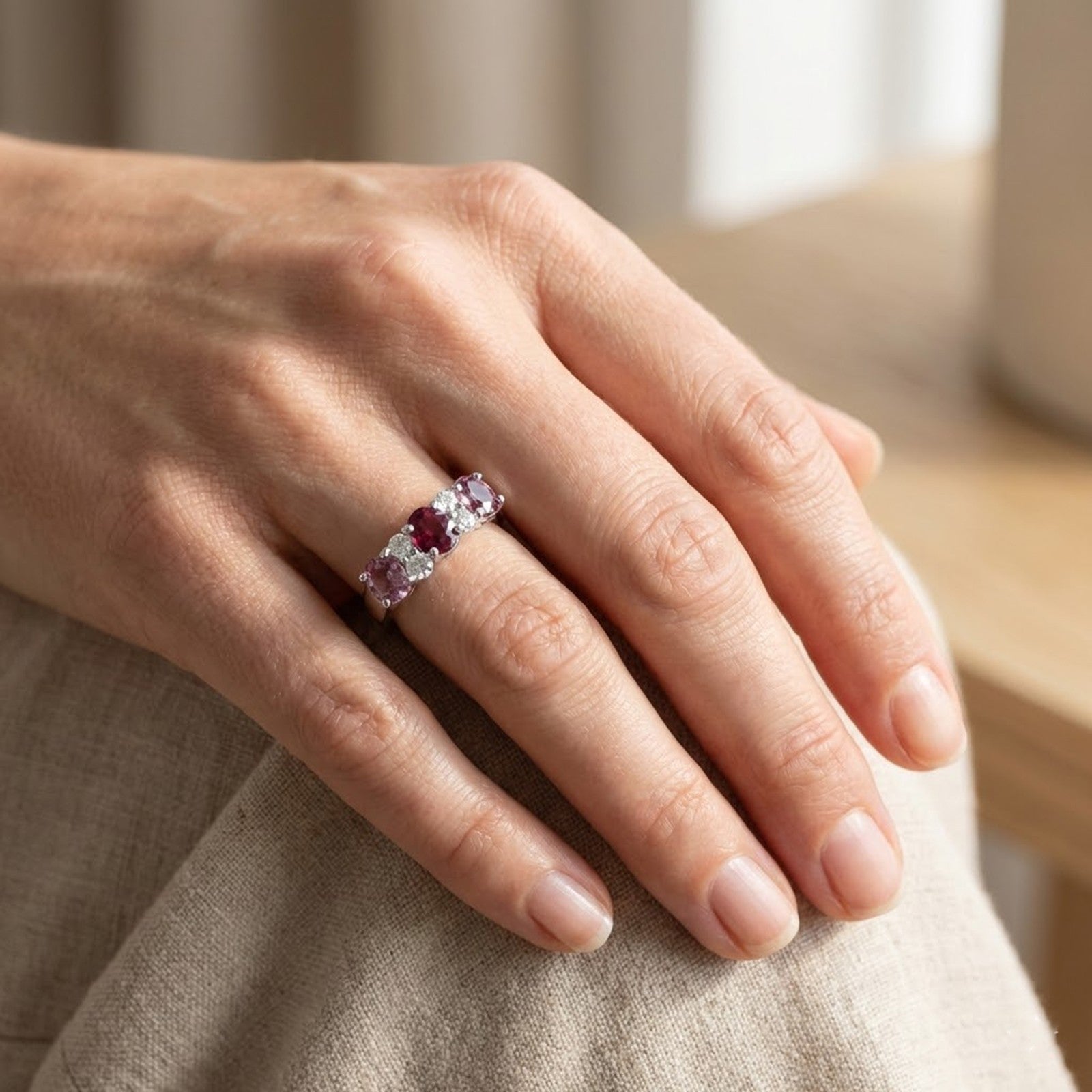 Purple Spinel 925 Sterling Silver Ring