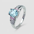 Blue Aquamarine 925 Sterling Silver Ring