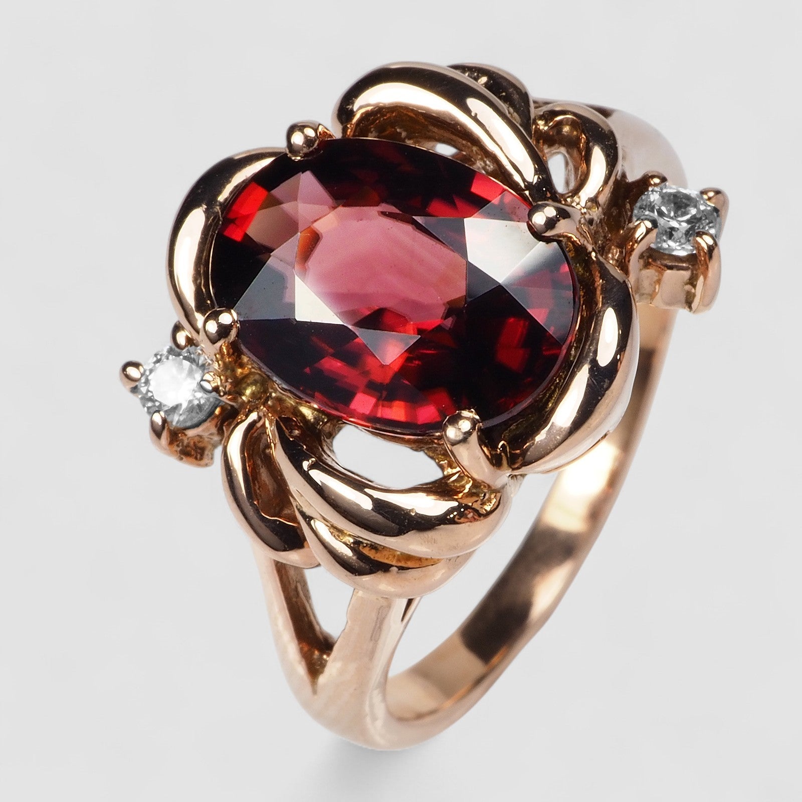 Scarlet Red Zircon Ring