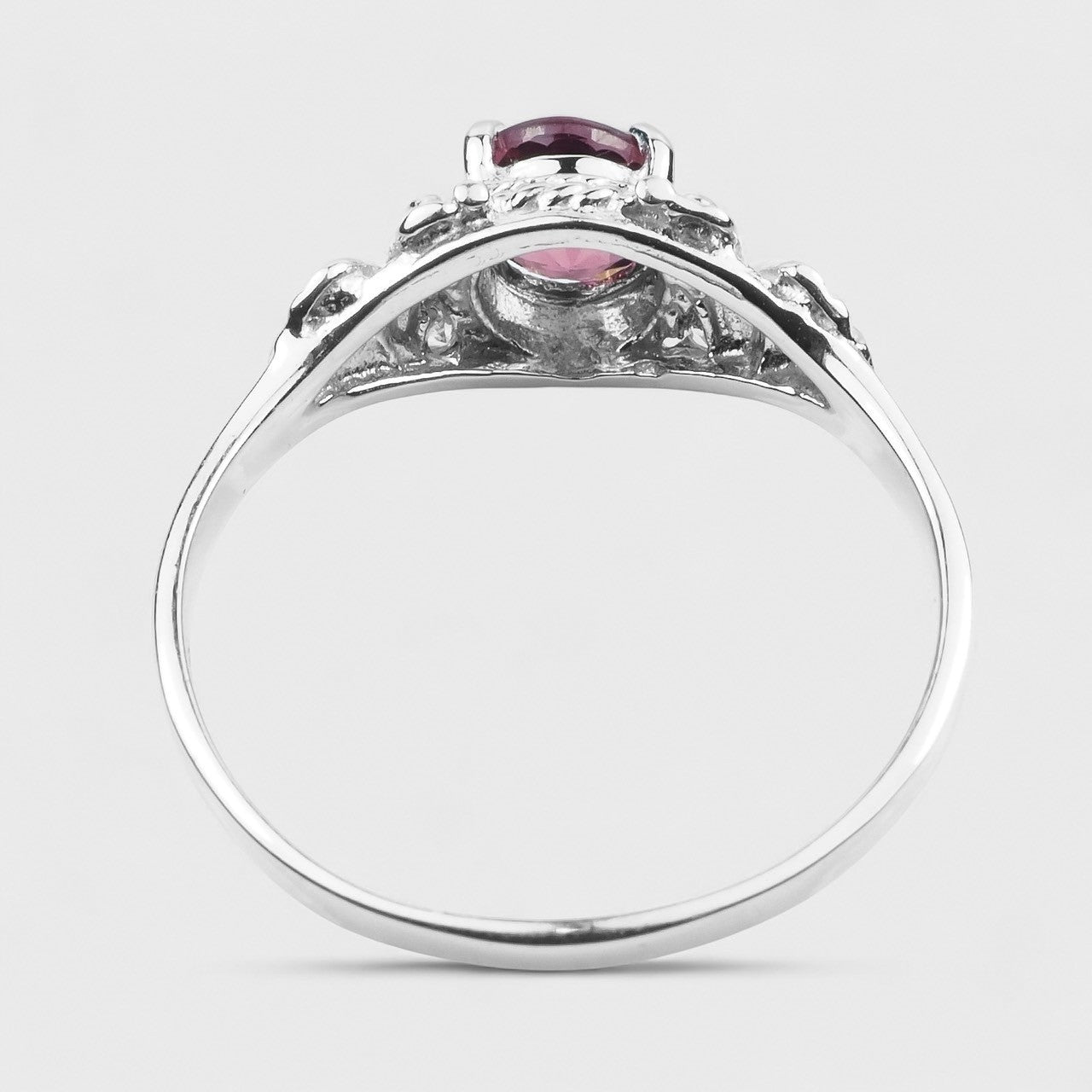 Pink Rhodolite Garnet 925 Sterling Silver Ring