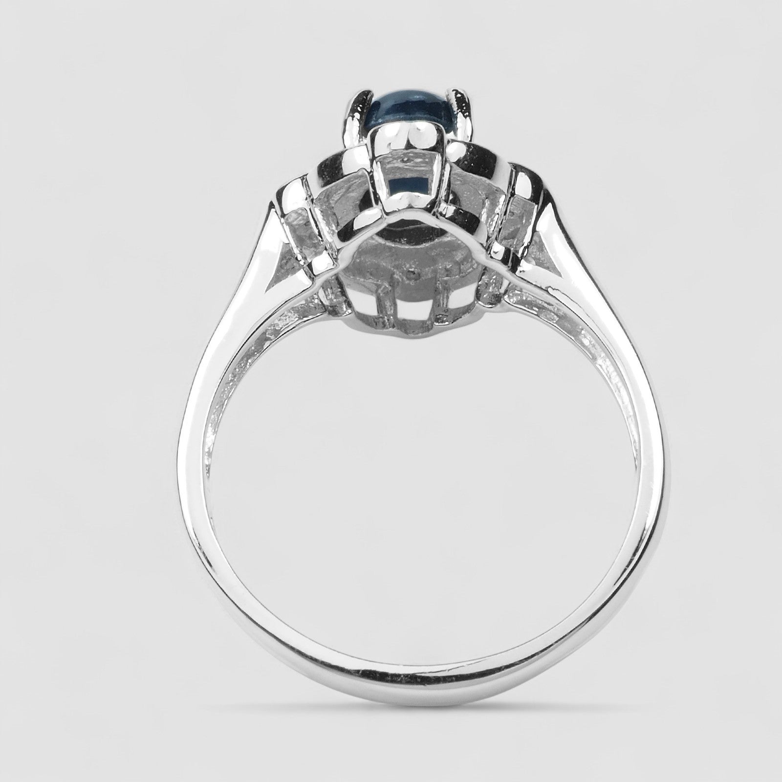 Blue Star Sapphire 925 Sterling Silver Ring