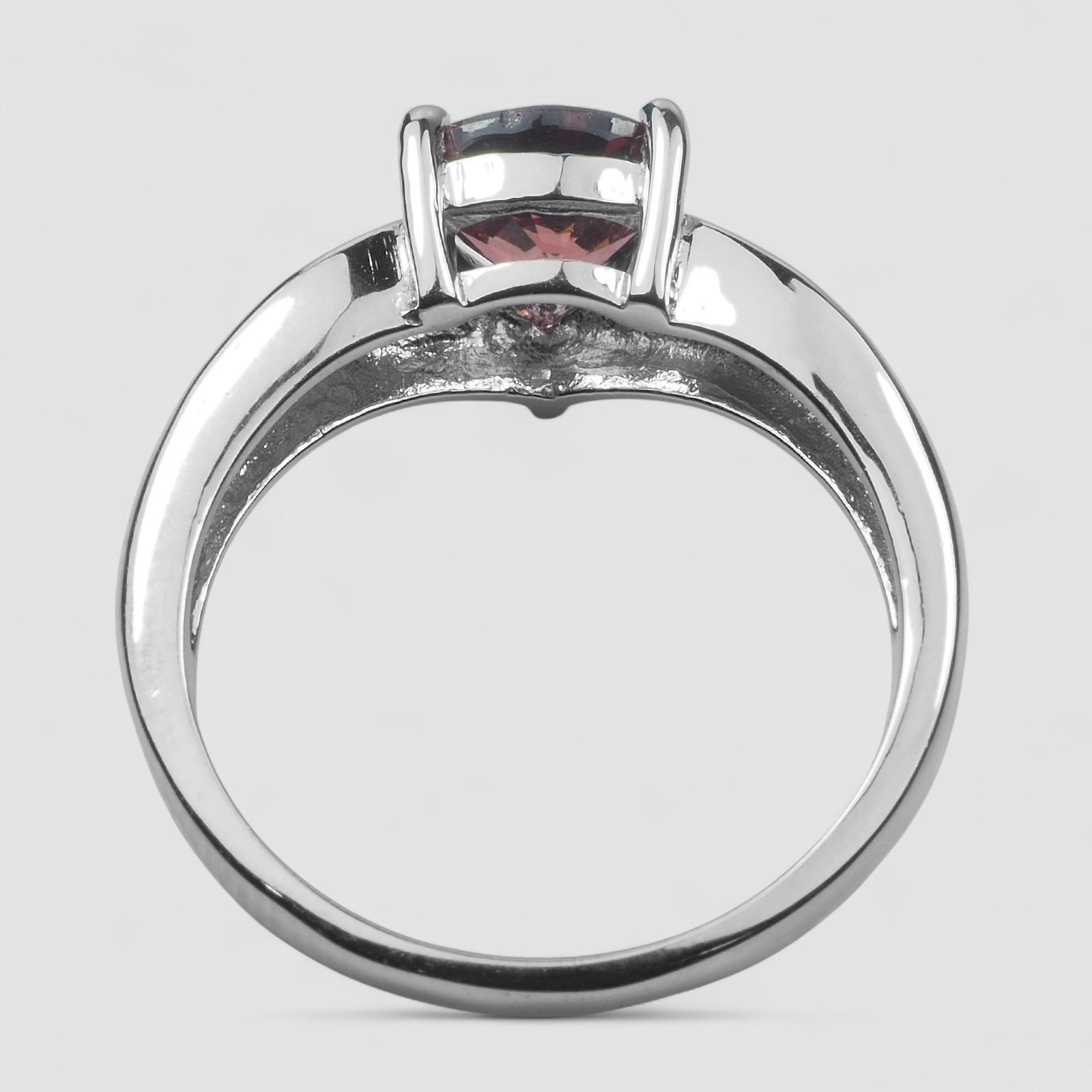 Red Rhodolite Garnet 925 Sterling Silver Ring