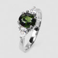 Chrome Green Tourmaline 925 Sterling Silver Ring