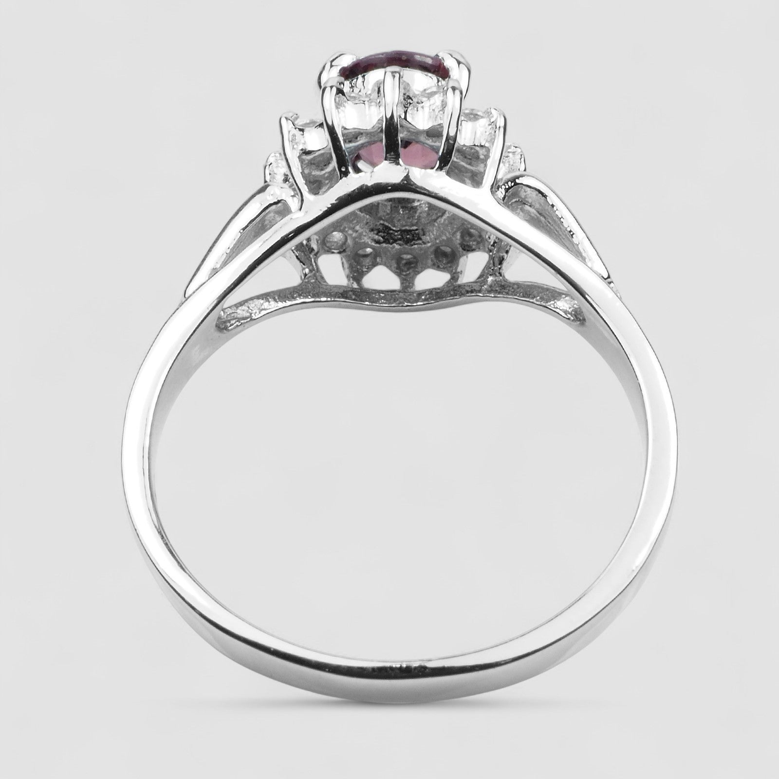 Pink Rhodolite Garnet 925 Sterling Silver Ring