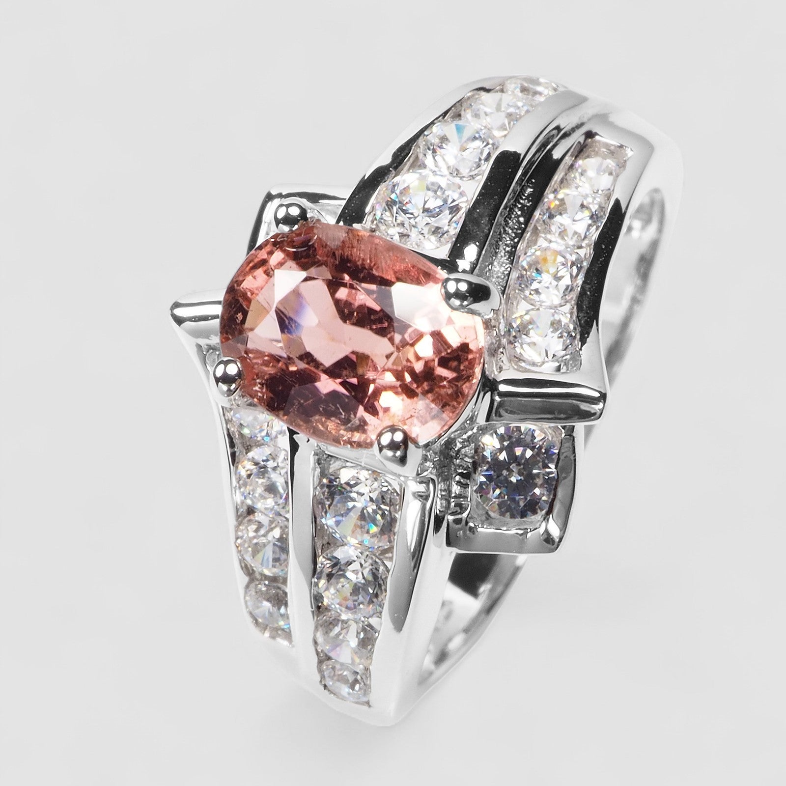 Pink Tourmaline 925 Sterling Silver Ring