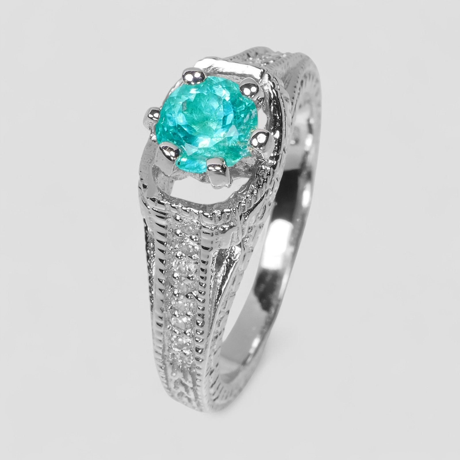 Blue Apatite 925 Sterling Silver Ring