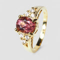 Vivid Pink Tourmaline Ring Sterling Silver 925, Affordable Natural Gemstone, Everyday Ring