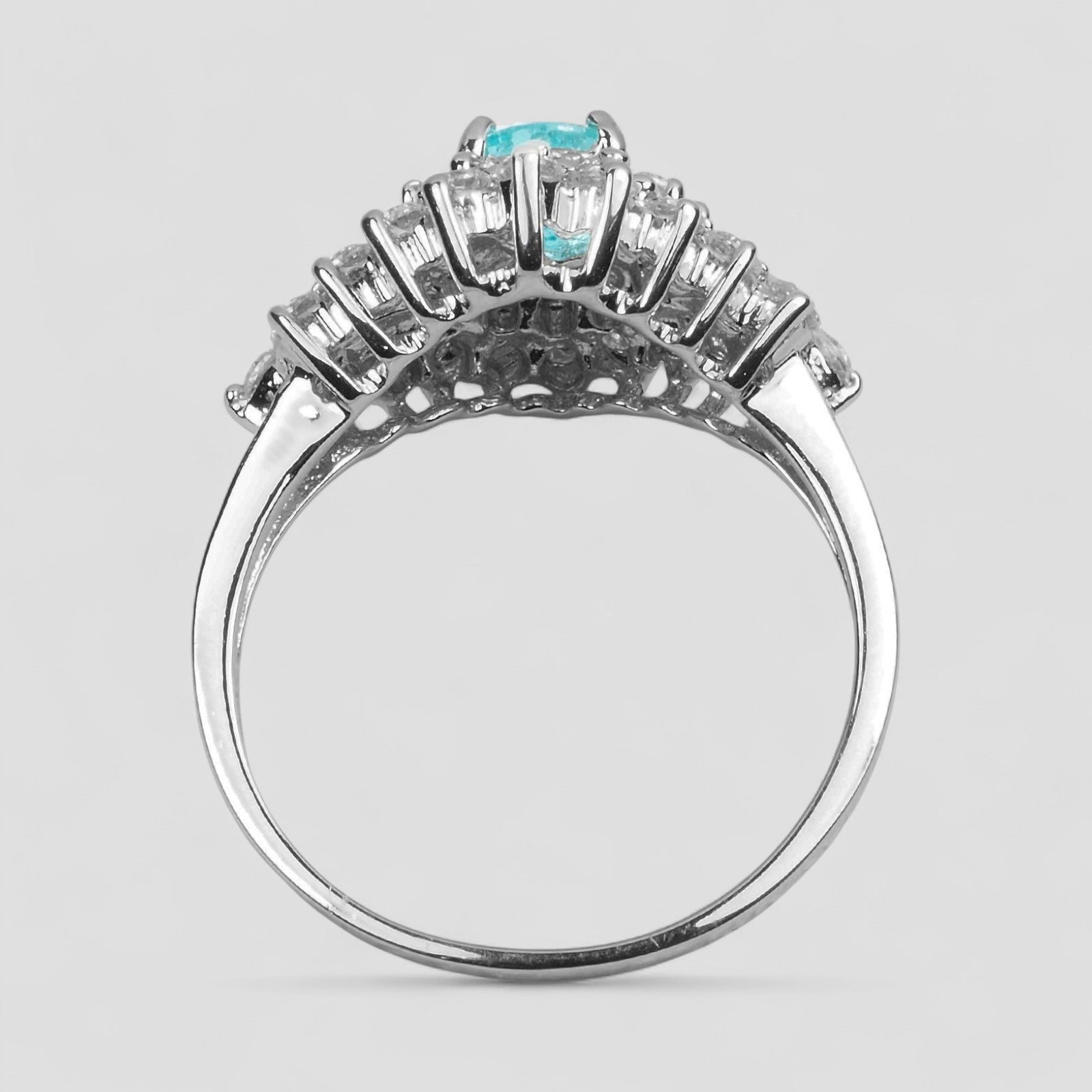 Neon Blue Apatite 925 Sterling Silver Ring
