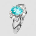 Neon Blue Apatite 925 Sterling Silver Ring