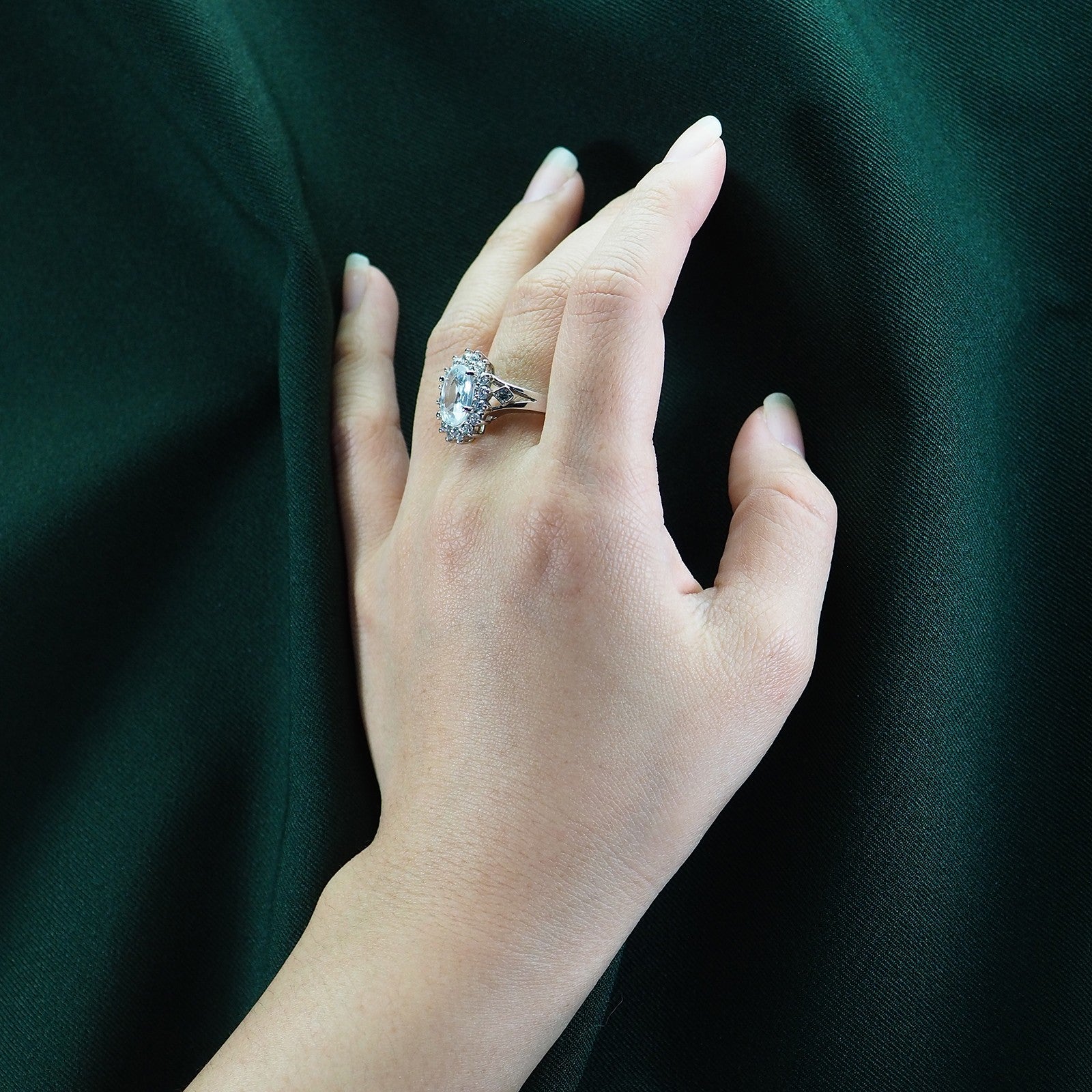 White Zircon 925 Sterling Silver Ring