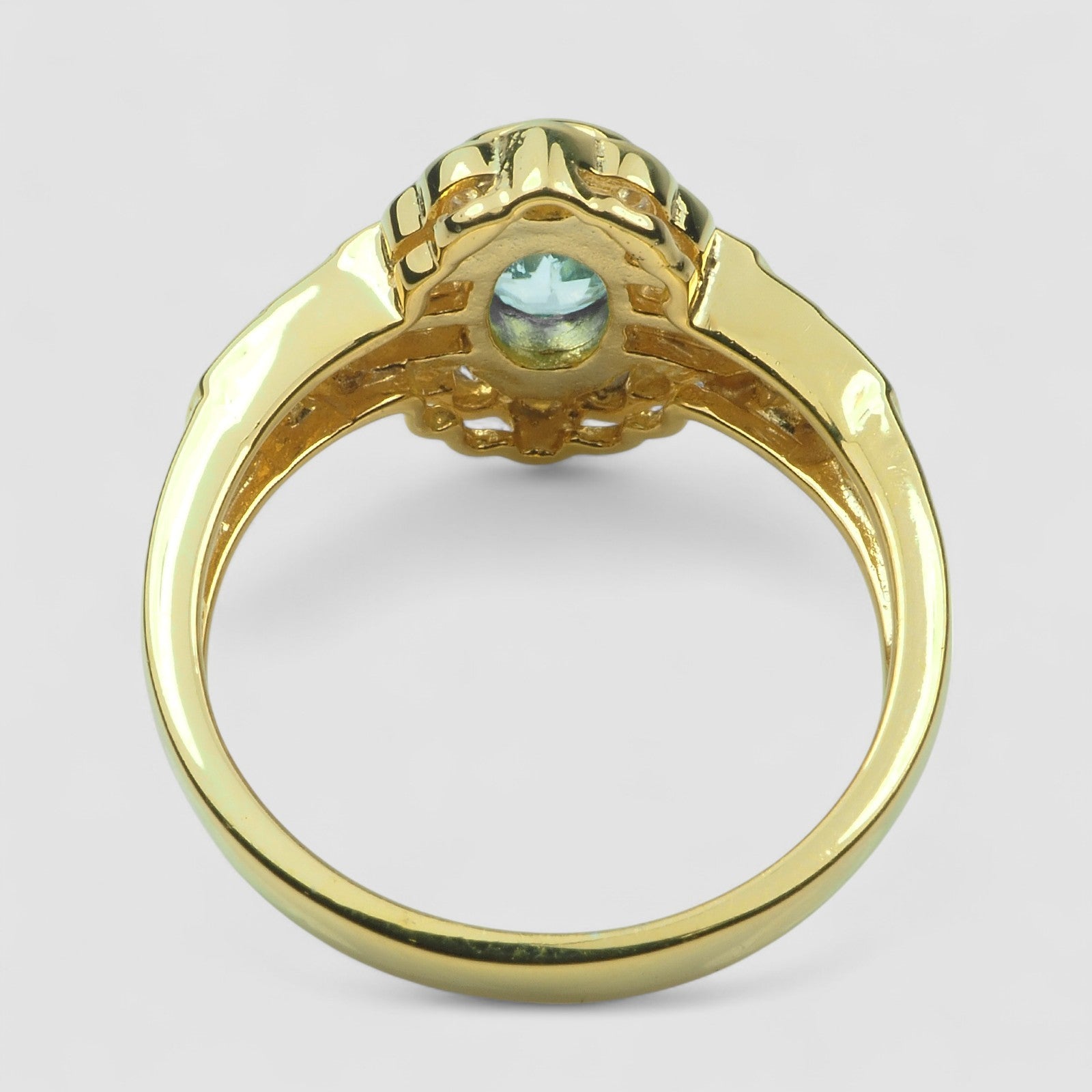 Blue Zircon 925 Sterling Silver Ring