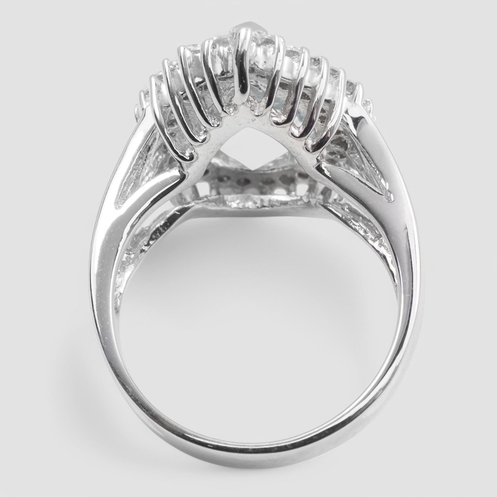 Blue Aquamarine 925 Sterling Silver Ring