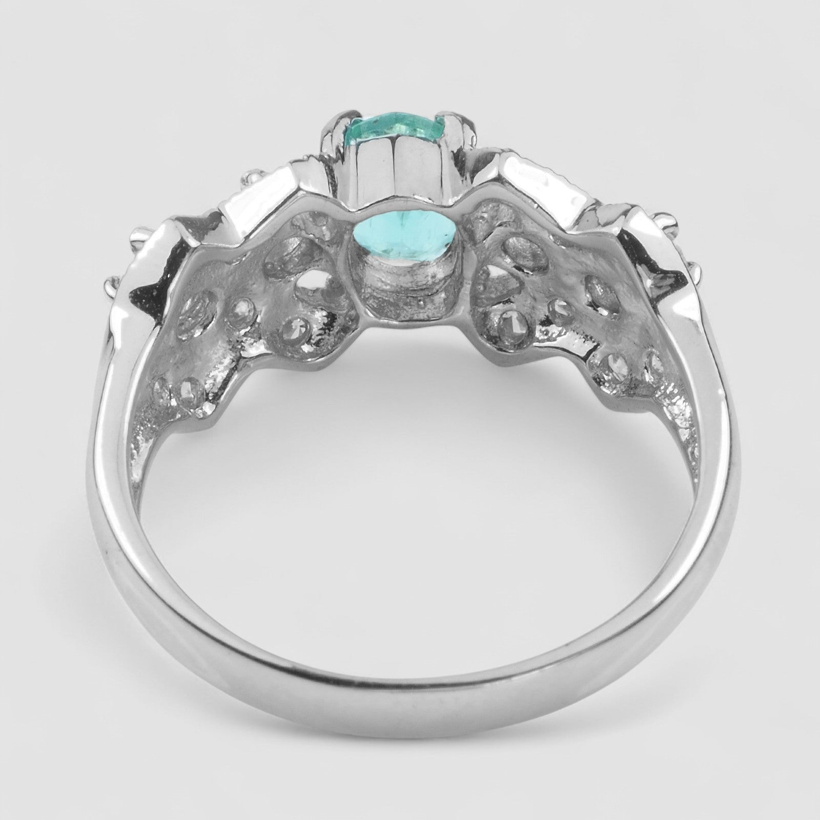 Green Emerald 925 Sterling Silver Ring