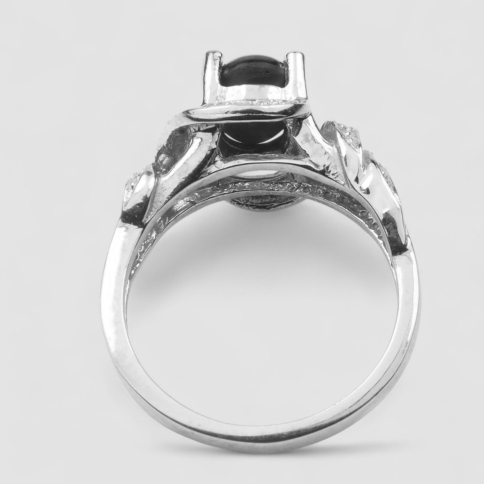Black Star Sapphire 925 Sterling Silver Ring