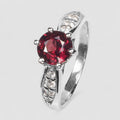Pink Rhodolite Garnet 925 Sterling Silver Ring