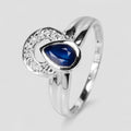 Pear Blue Sapphire Ring