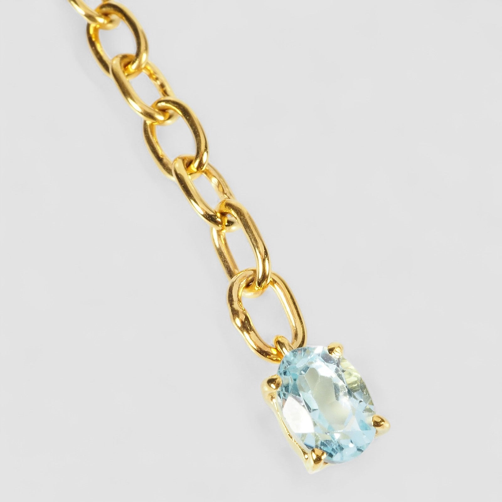 Blue Aquamarine 925 Sterling Silver 24K Gold Bracelets, Dainty Minimalist Everyday Bracelets