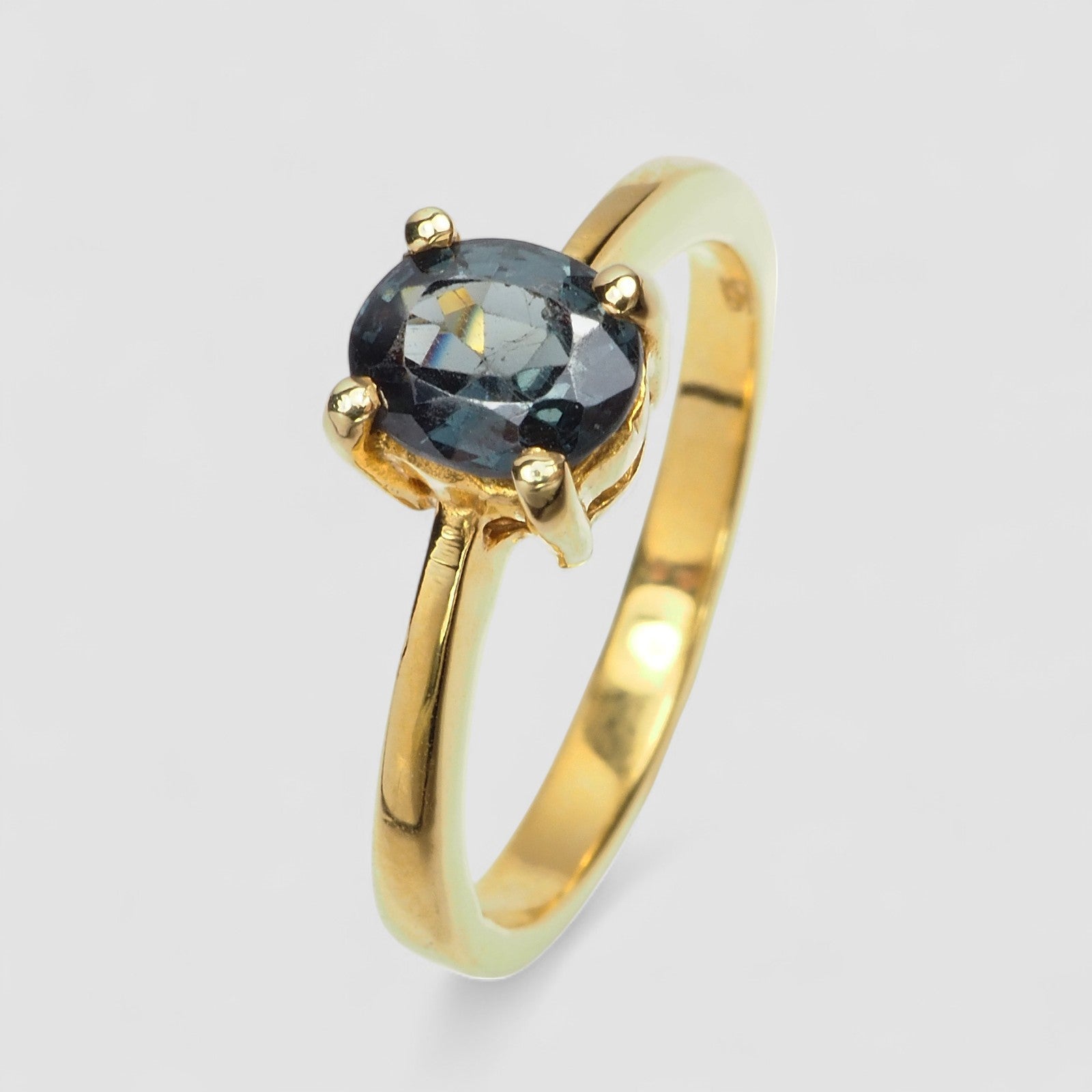 Opulent Blue Spinel 925 Sterling Silver Ring, Rhodium Plated, Tarnish Free, Free Resizing