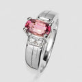 Rose Pink Tourmaline 925 Sterling Silver Ring