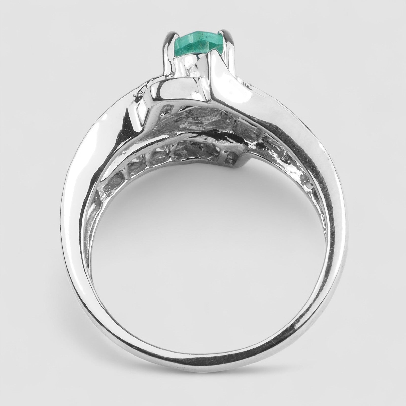 Green Emerald 925 Sterling Silver Ring