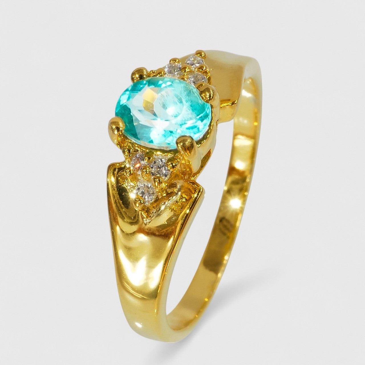 Blue Paraiba Tourmaline 925 Sterling Silver Ring