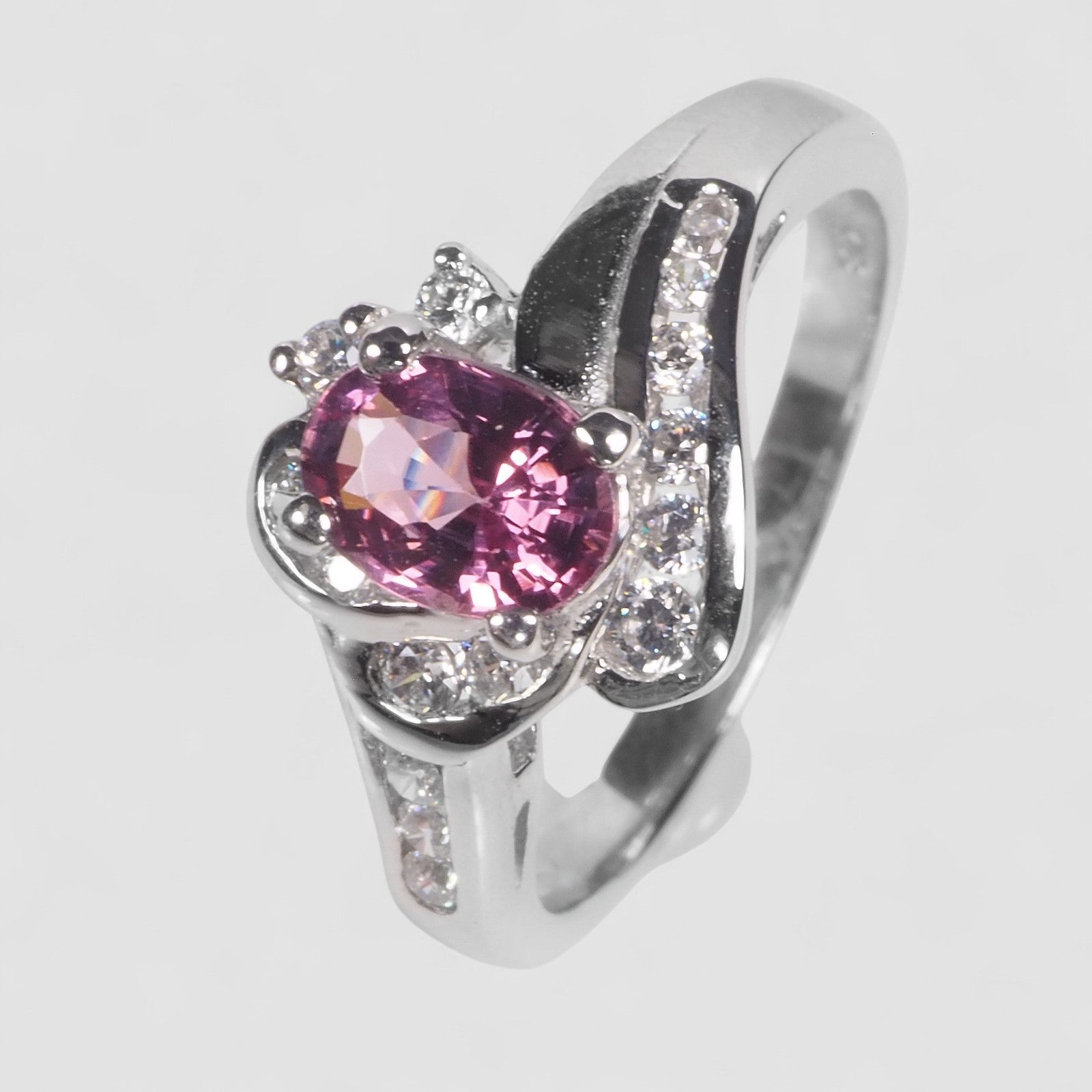 Pink Rhodolite Garnet 925 Sterling Silver Ring