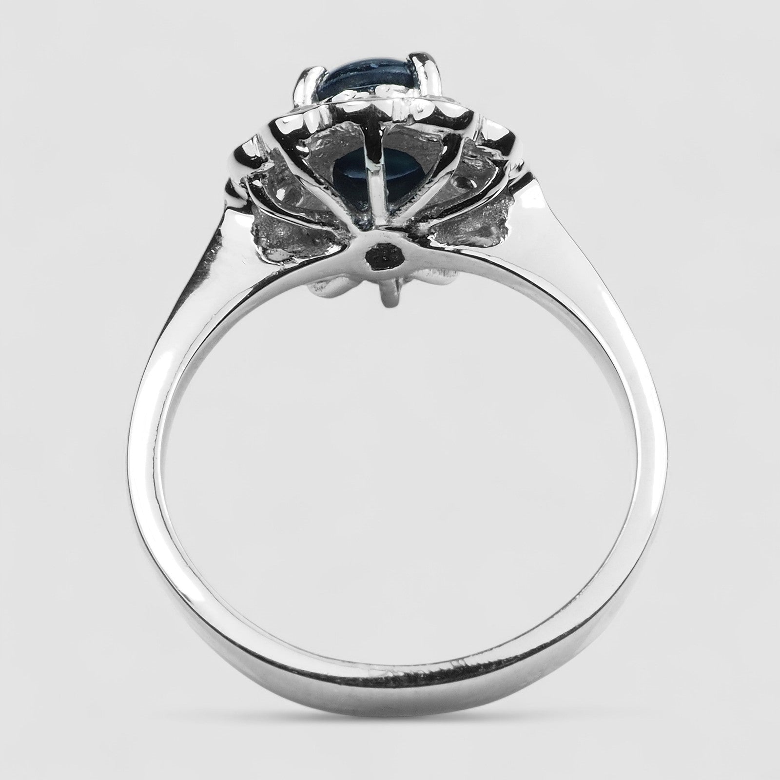 Blue Star Sapphire 925 Sterling Silver Ring