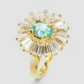 Natural Green Emerald 925 Sterling Silver Ring