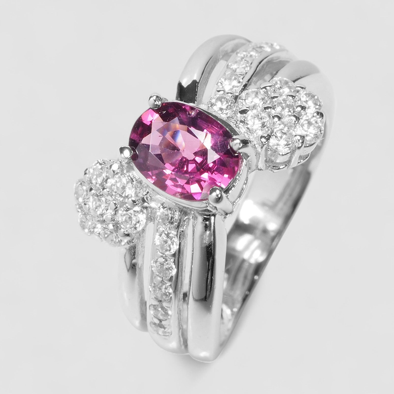 925 STERLING SILVER HANDMADE RING PINK RHODOLITE