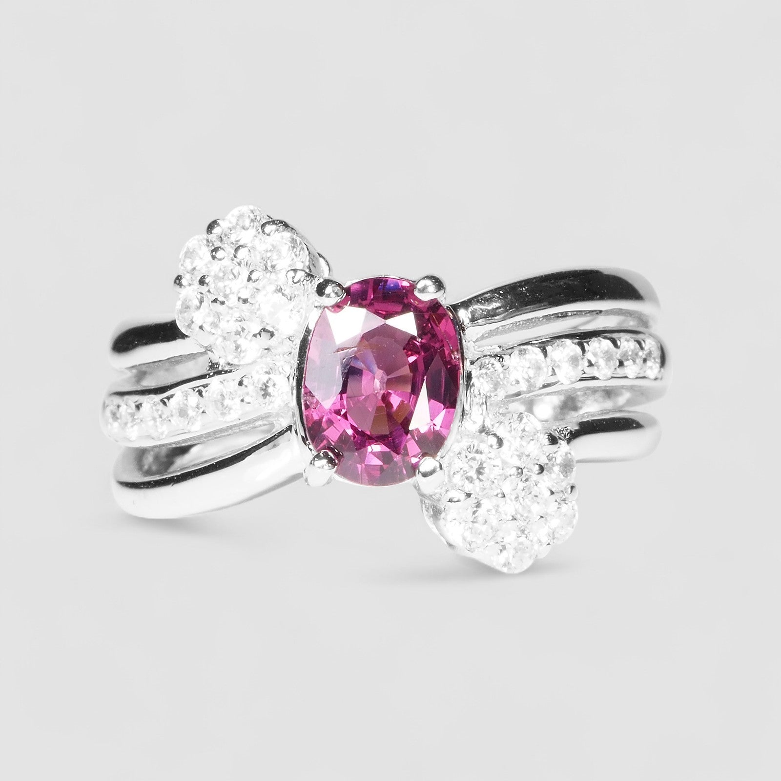 925 STERLING SILVER HANDMADE RING PINK RHODOLITE