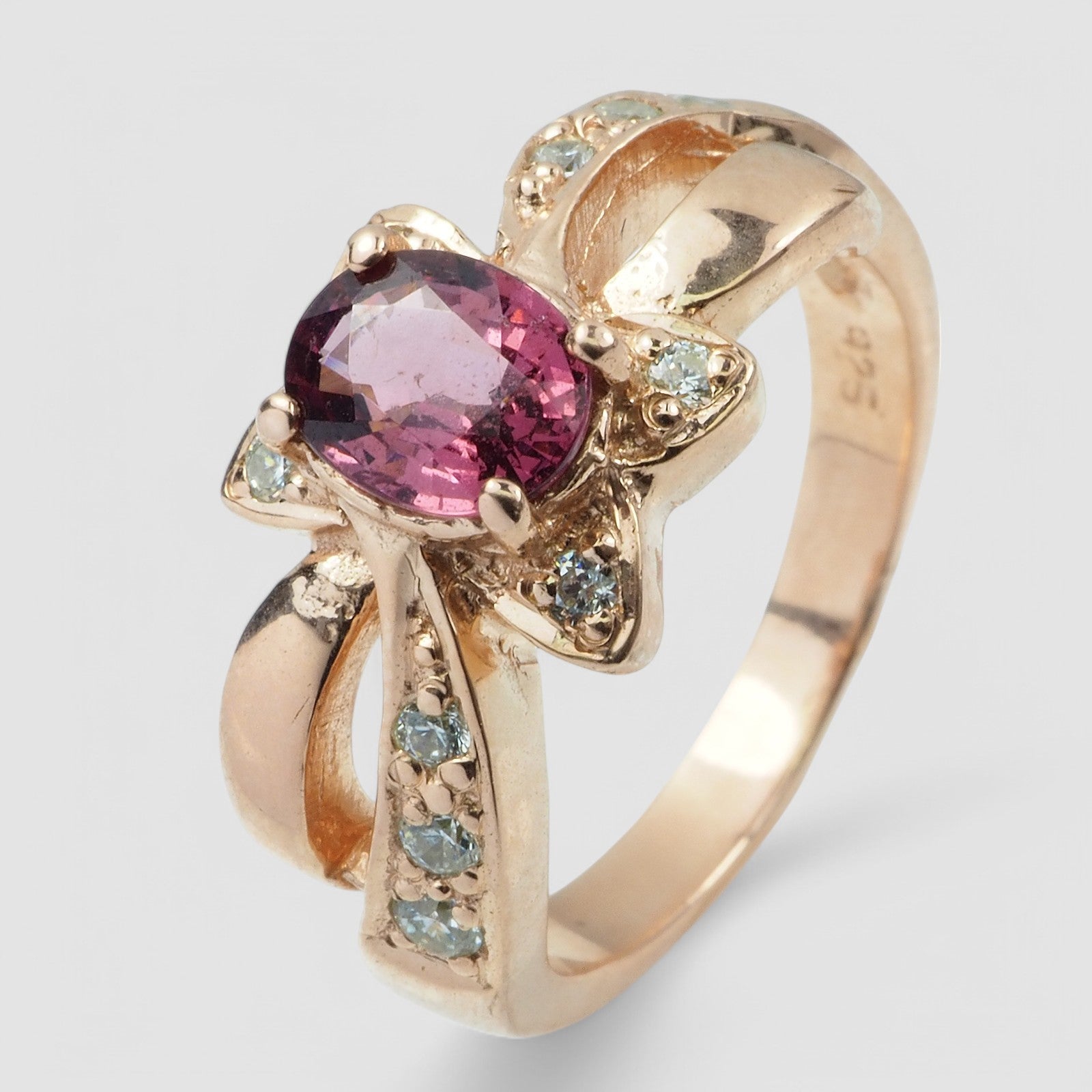 PINK SPINEL HANDMADE FINE JEWELRY RING
