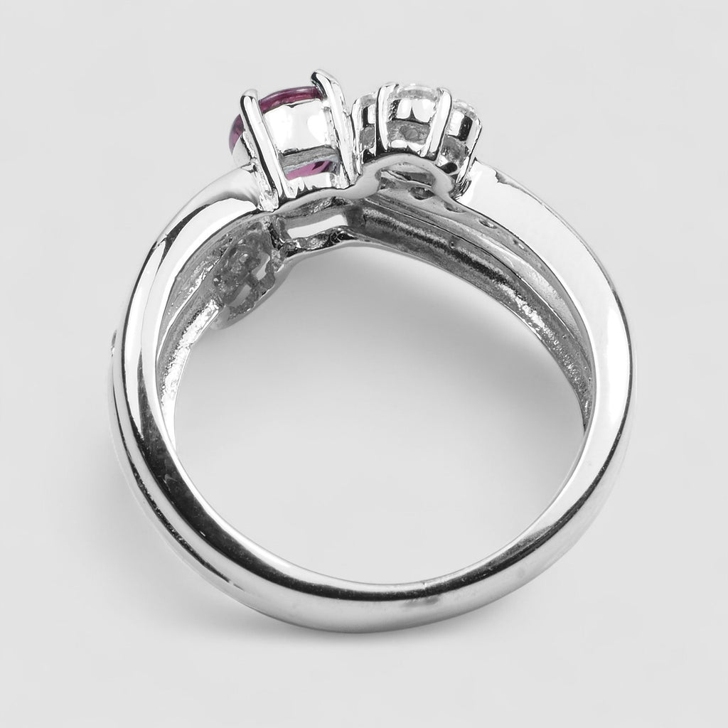 925 STERLING SILVER HANDMADE RING PINK RHODOLITE