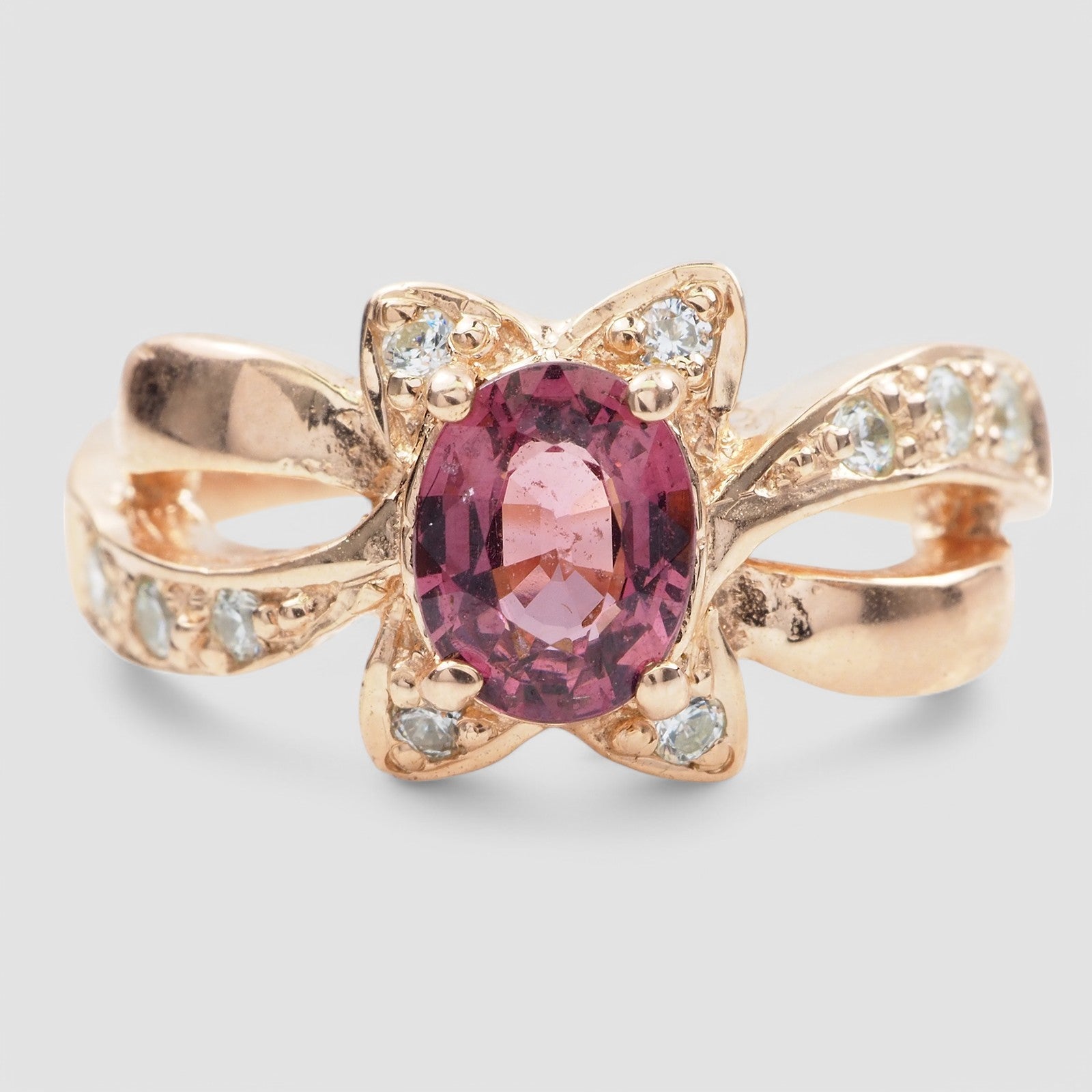 PINK SPINEL HANDMADE FINE JEWELRY RING