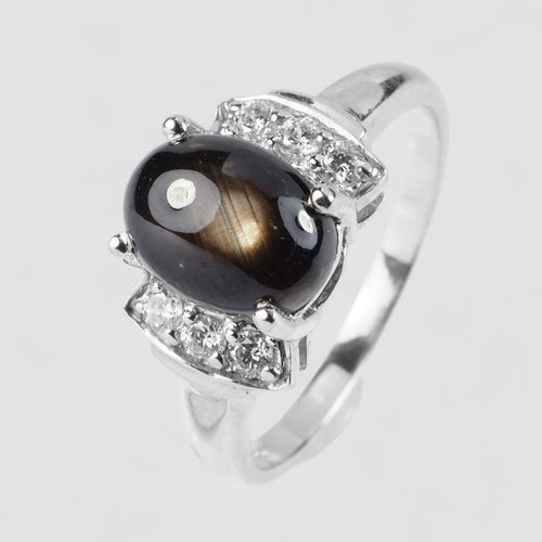 BLACK STAR SAPPHIRE FINE JEWELRY RING