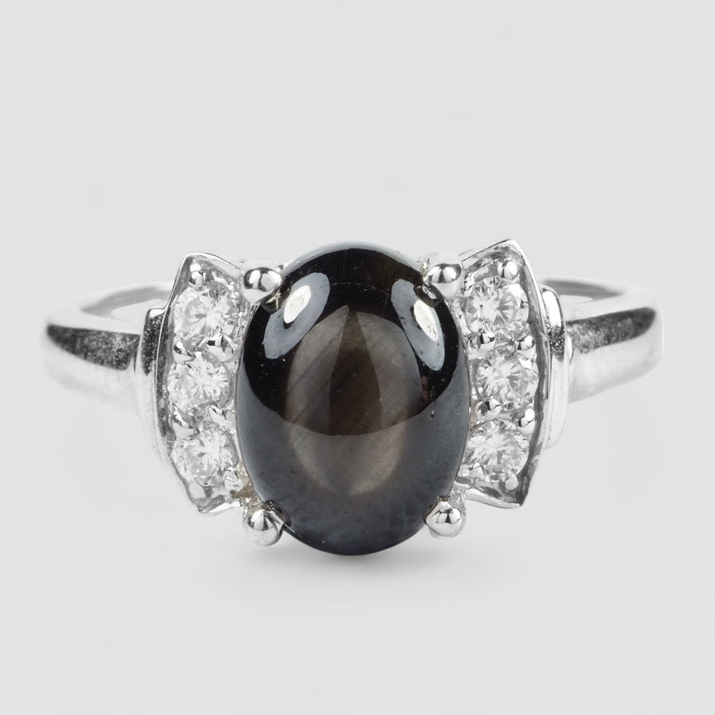 BLACK STAR SAPPHIRE FINE JEWELRY RING