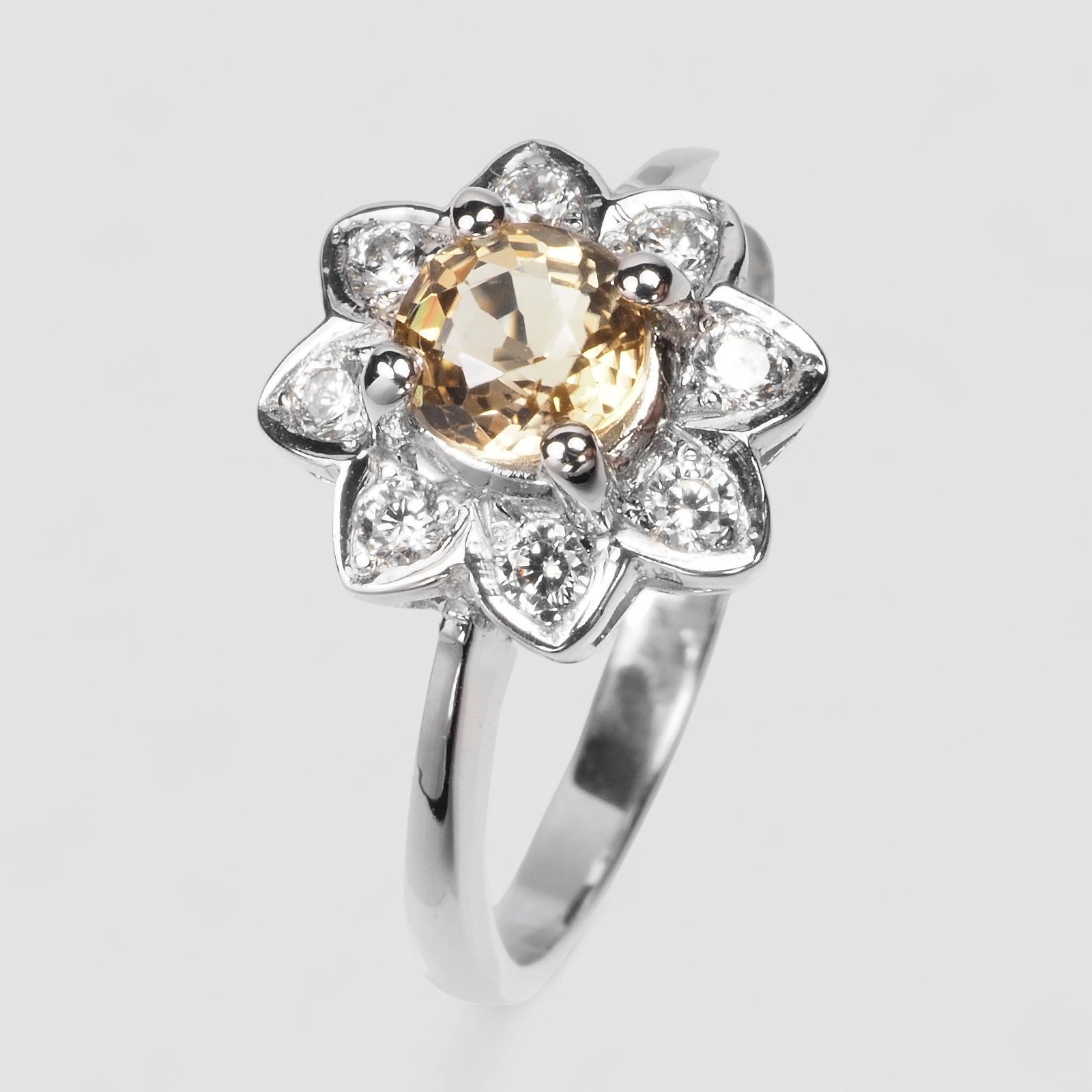 Champagne Tourmaline 925 Sterling Silver Ring