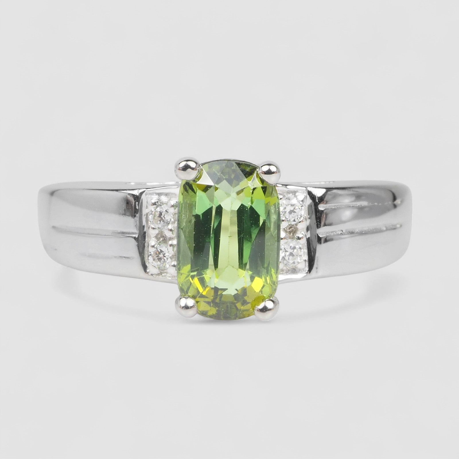 Green Tourmaline 925 Sterling Silver Ring