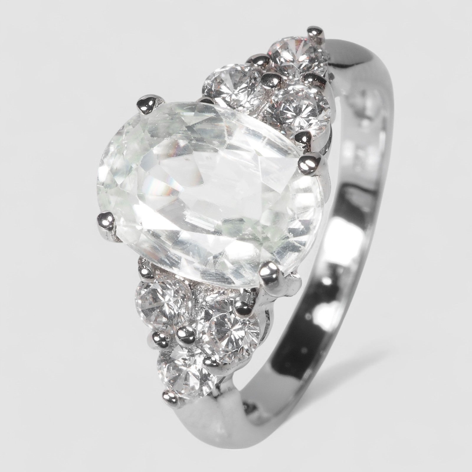 White Zircon 925 Sterling Silver Ring